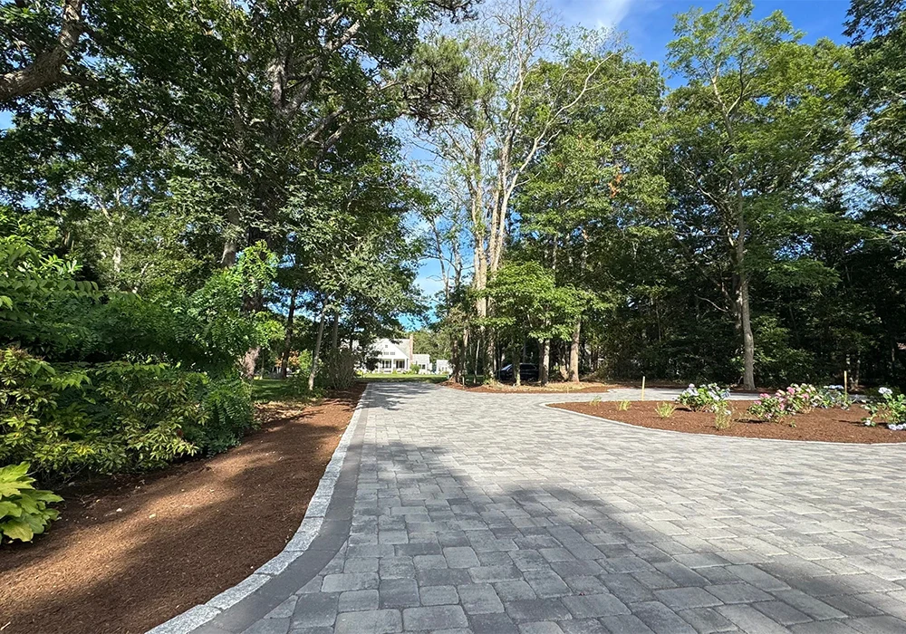 Paver driveway completed by PBA Masonry