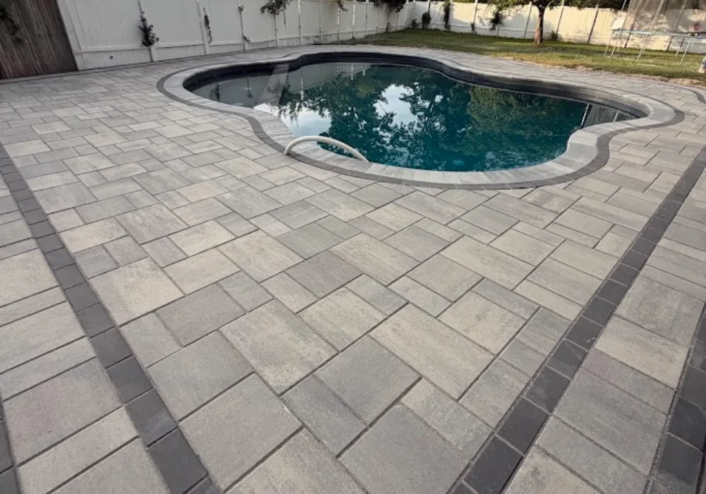 Pool patio paver work